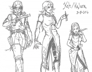 Kalara/Koh Character Concept Sketches