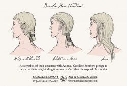 Concept Sketches - Joscelin Verreuil Hair Variations