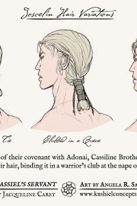 Concept Sketches - Joscelin Verreuil Hair Variations