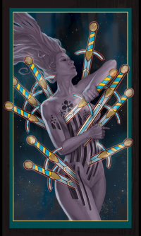 Radiant Fates Tarot - X of Swords